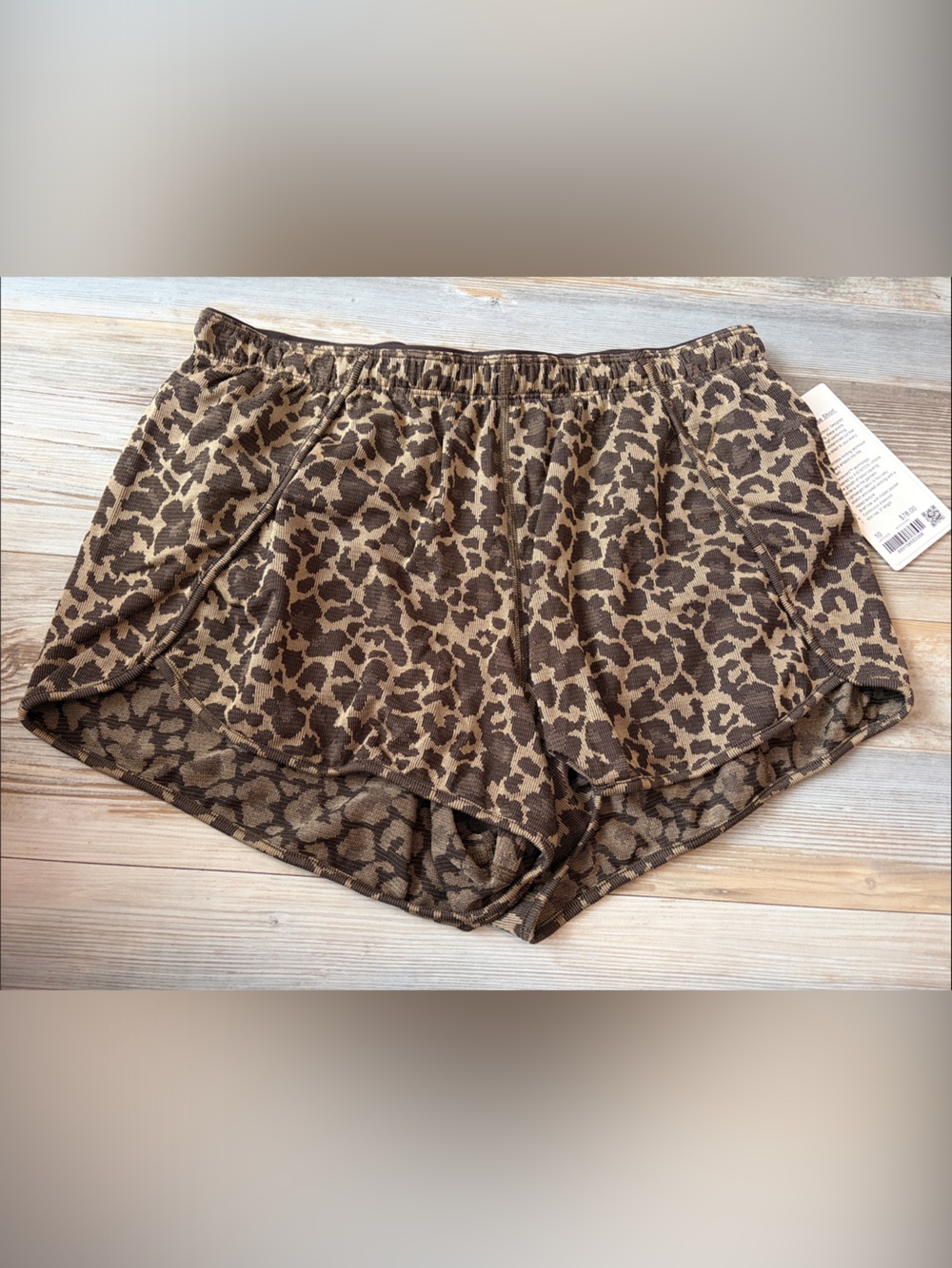 lululemon athletica Brown Leopard Print Shorts